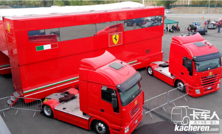 看看歐洲賽車隊(duì)的拖掛卡車，都是高端貨