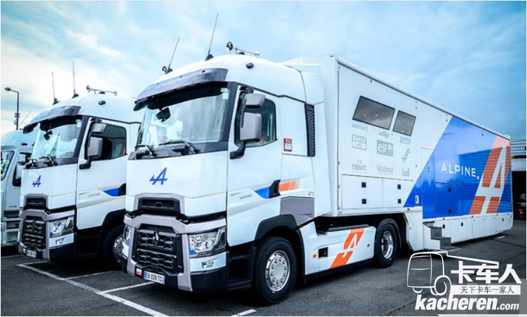 看看歐洲賽車隊(duì)的拖掛卡車，都是高端貨
