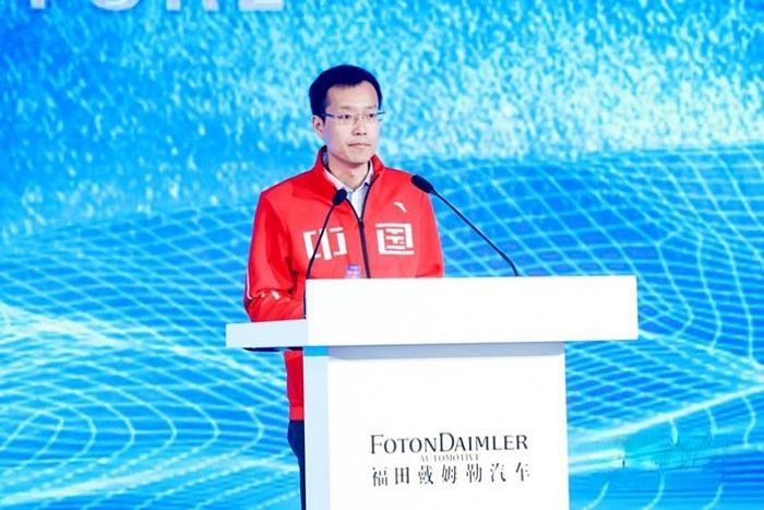 福田汽車集團黨委常委、副總經理、福田戴姆勒執行副總裁、歐曼事業部總裁崔士朋致辭
