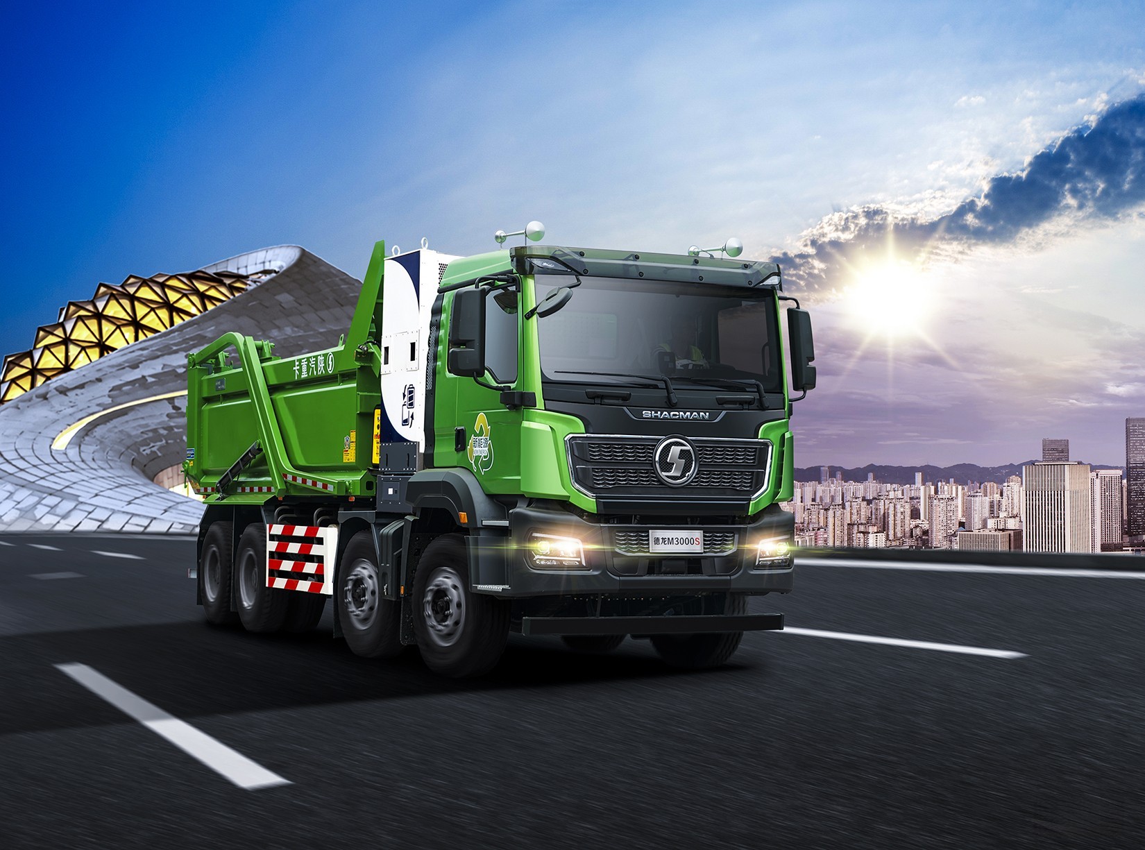 陜汽德龍M3000S純電動(dòng)自卸車